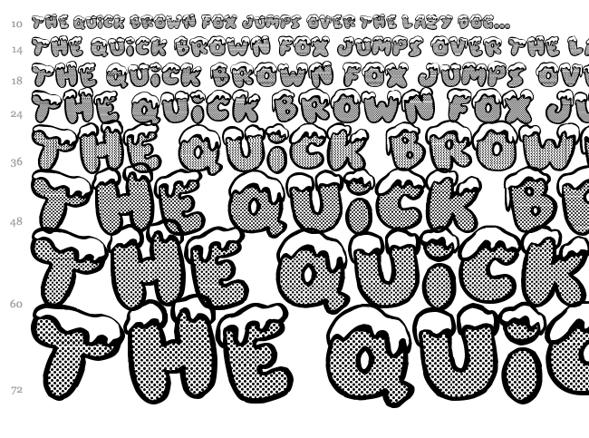 Xmas Dad font waterfall